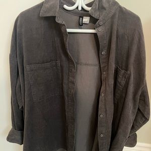H&M corduroy long sleeve button up